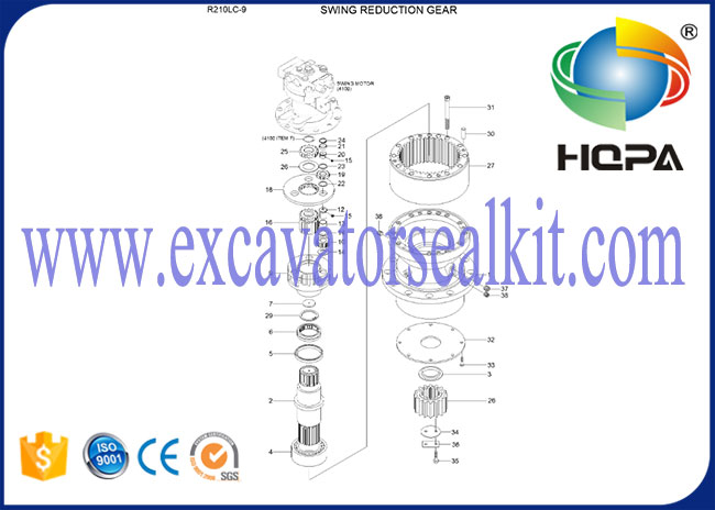 Części hydrauliczne koparki R210LC-9 Jednostka redukcji kołysania 31Q6-10140