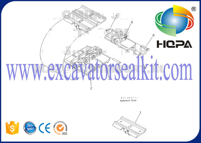 Części hydrauliczne koparki Komatsu PC30-7 Completed Track Link