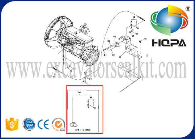 Silnik krokowej przepustnicy 4614911 4360509 dla Hitachi EX200-5 EX200-6 ZX200