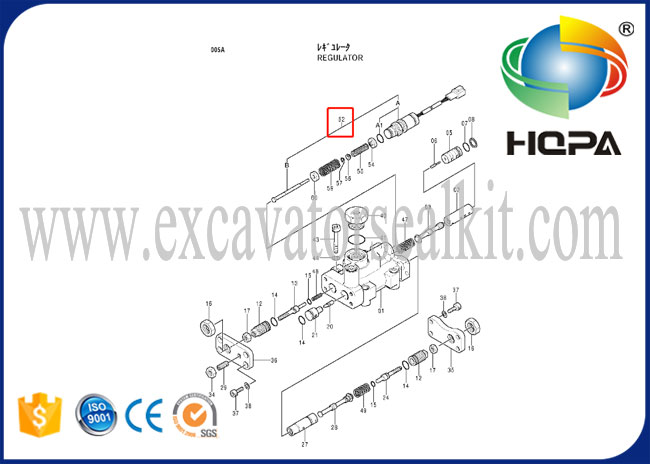9745876 Elektromagnes pilotowy pompy głównej do koparki Hitachi EX200-5